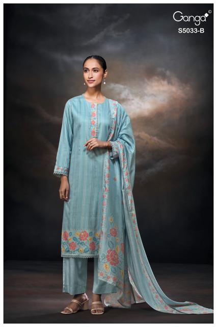 Ganga kenzie 5033 dress material wholesale with price